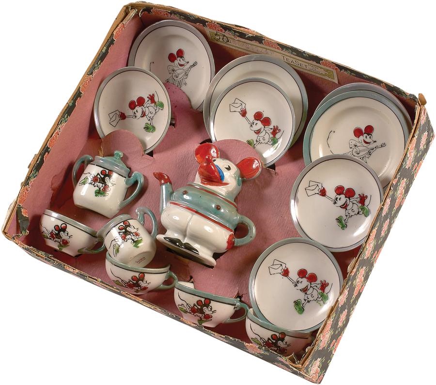 1930s Mickey Mouse Complete Tea Set in Original Box