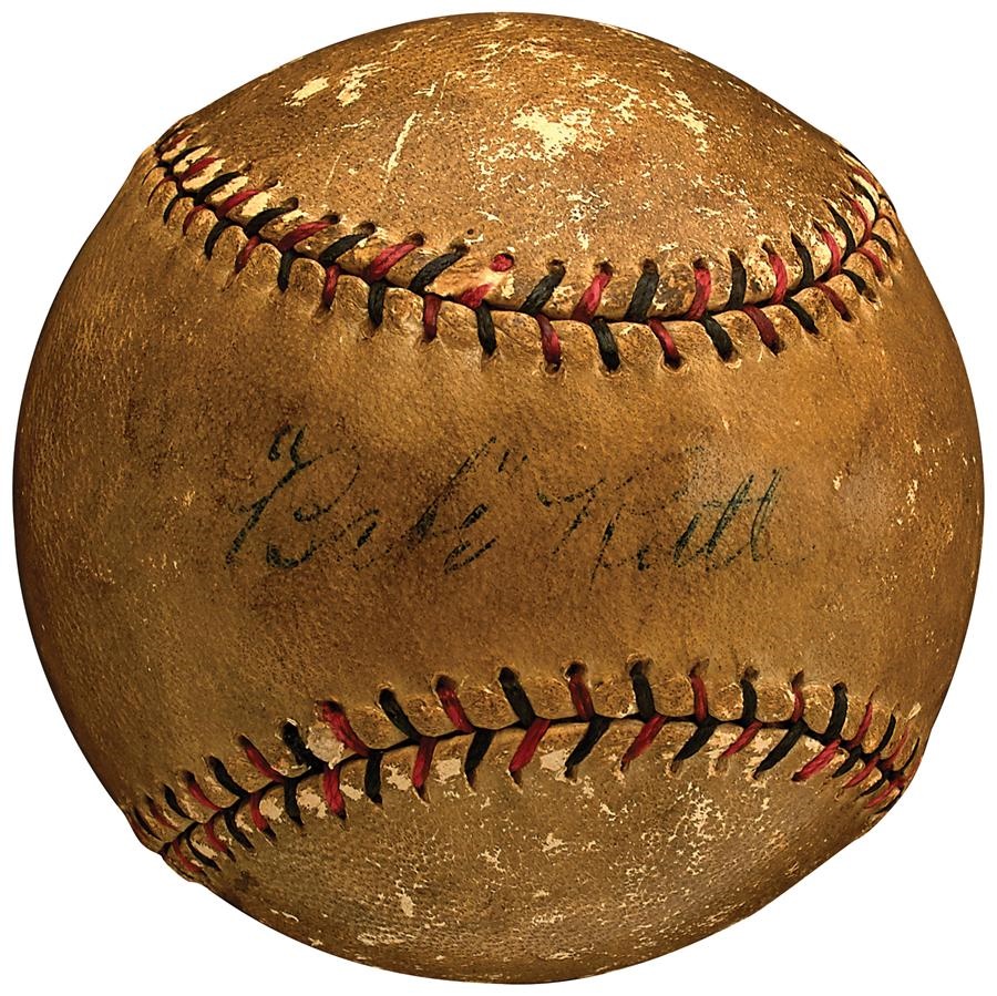 Ruth and Gehrig - Early Babe Ruth Signed Baseball