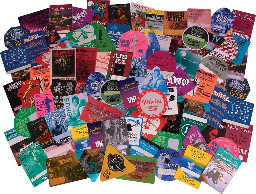 Rock 'N' Roll - Killer Collection of Unused Backstage Passes from Original Manufacturer Otto (appx 500)