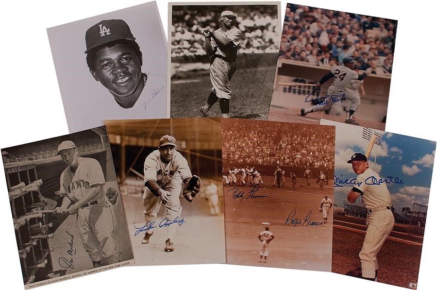 Baseball Autographs - Single Owner Baseball 8x10 Signed HOF Photo Collection (100)