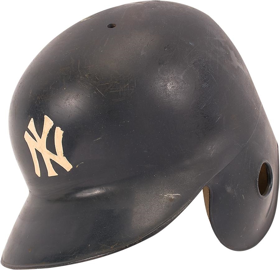 NY Yankees, Giants & Mets - Fred Stanley New York Yankees Batting Helmet from Oakland A's Batboy