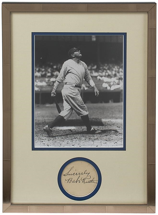 Ruth and Gehrig - 1939 Babe Ruth World's Fair Signature