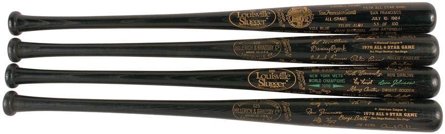 Baseball Equipment - Four Black Bats