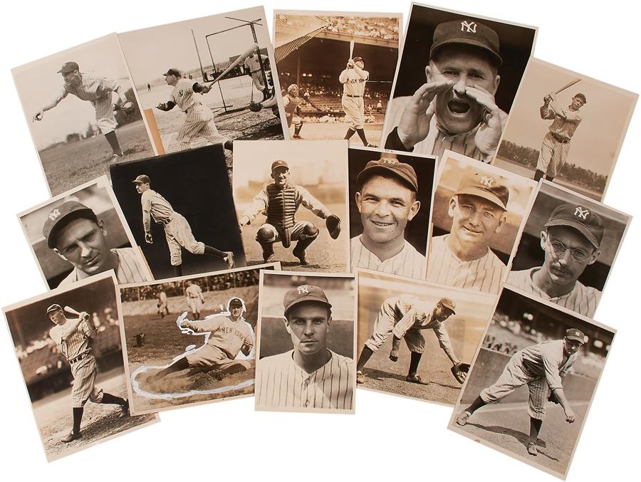 - 1932 World Champion NY Yankees Wire Photo Set from the "Baseball Magazine" Archives (16)