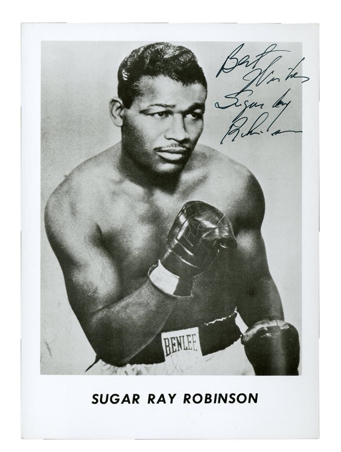 Muhammad Ali & Boxing - Sugar Ray Robinson Signed Photograph
