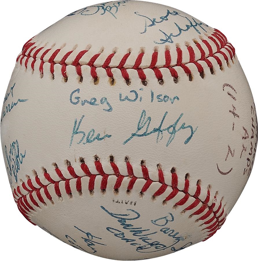 Baseball Autographs - 1984 Ken Griffey Jr. Team Signed Little League Baseball
