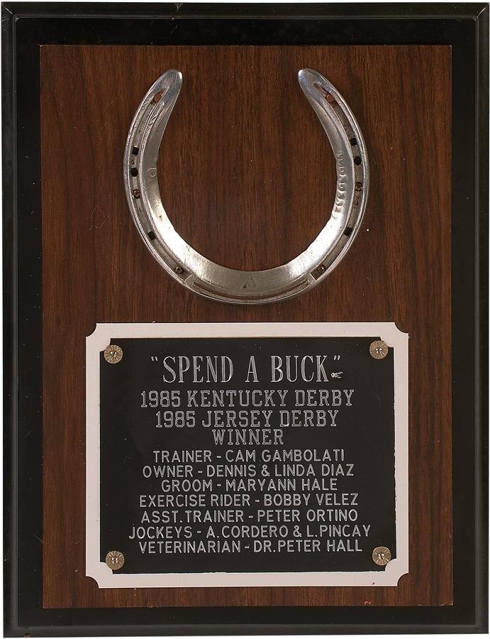 Spend A Buck Horse Racing Collection - 1985 Kentucky Derby "Spend A Buck" Race Worn Horseshoe