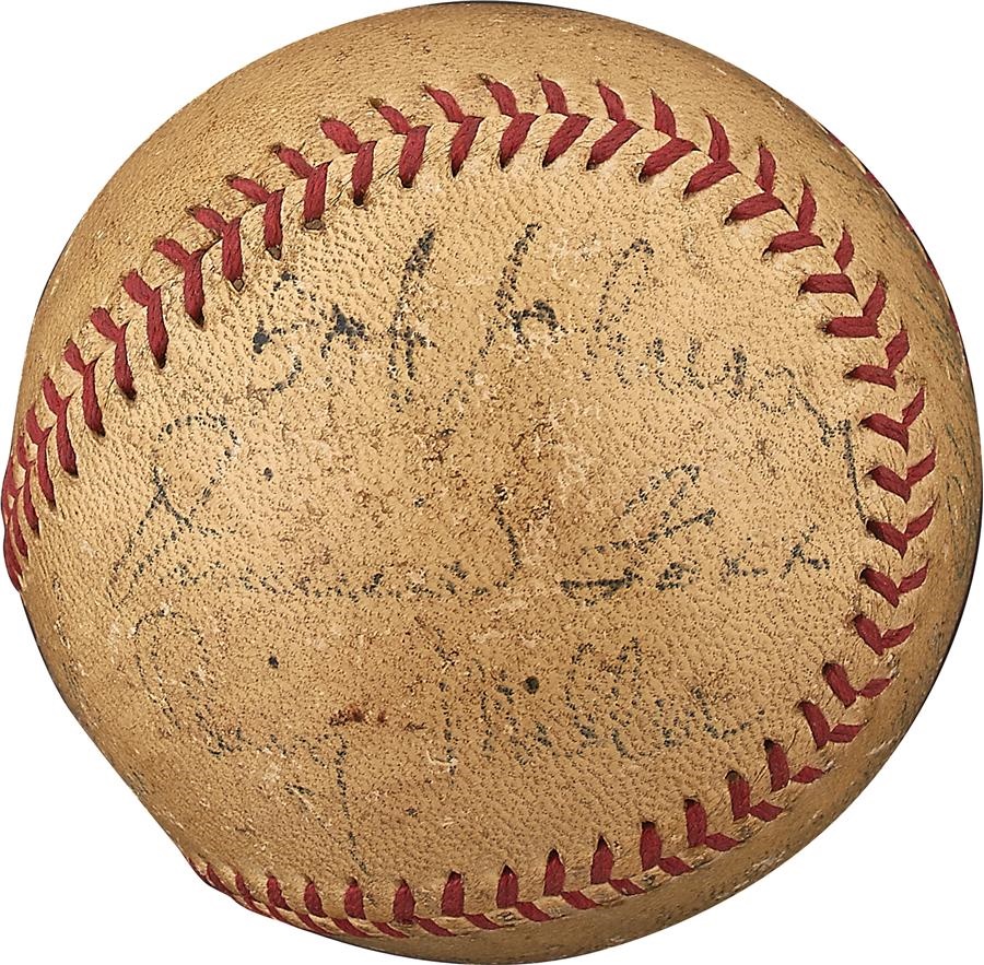 Baseball Autographs - 1930s Philadelphia A's Signed Baseball with Jimmie Foxx
