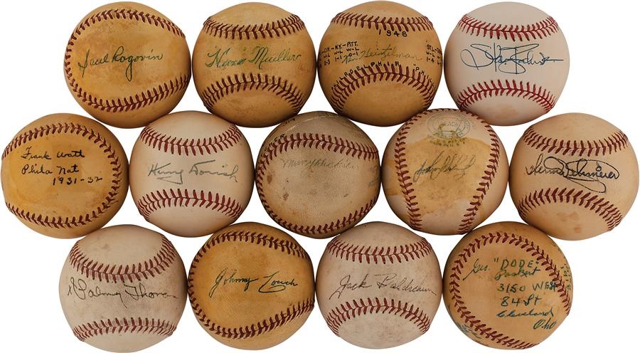 Baseball Autographs - Collection of Philadelpia Phillies Single Signed Baseball with Rarities (13)