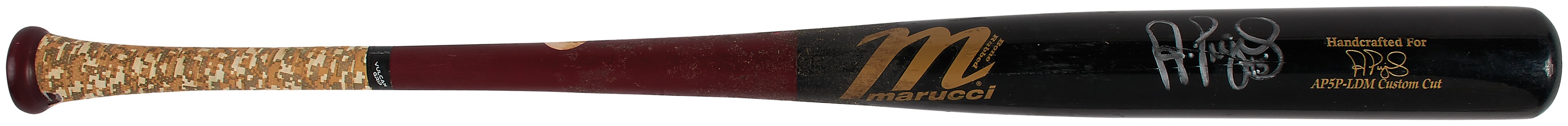 St. Louis Cardinals - 2015 Albert Pujols Signed Game Used Marucci Bat Photomatched