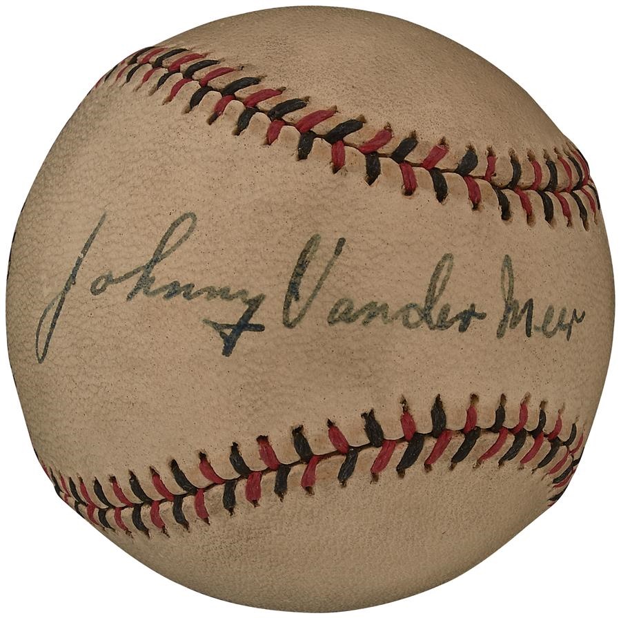 - 1938 Johnny Vander Meer Single Signed Baseball