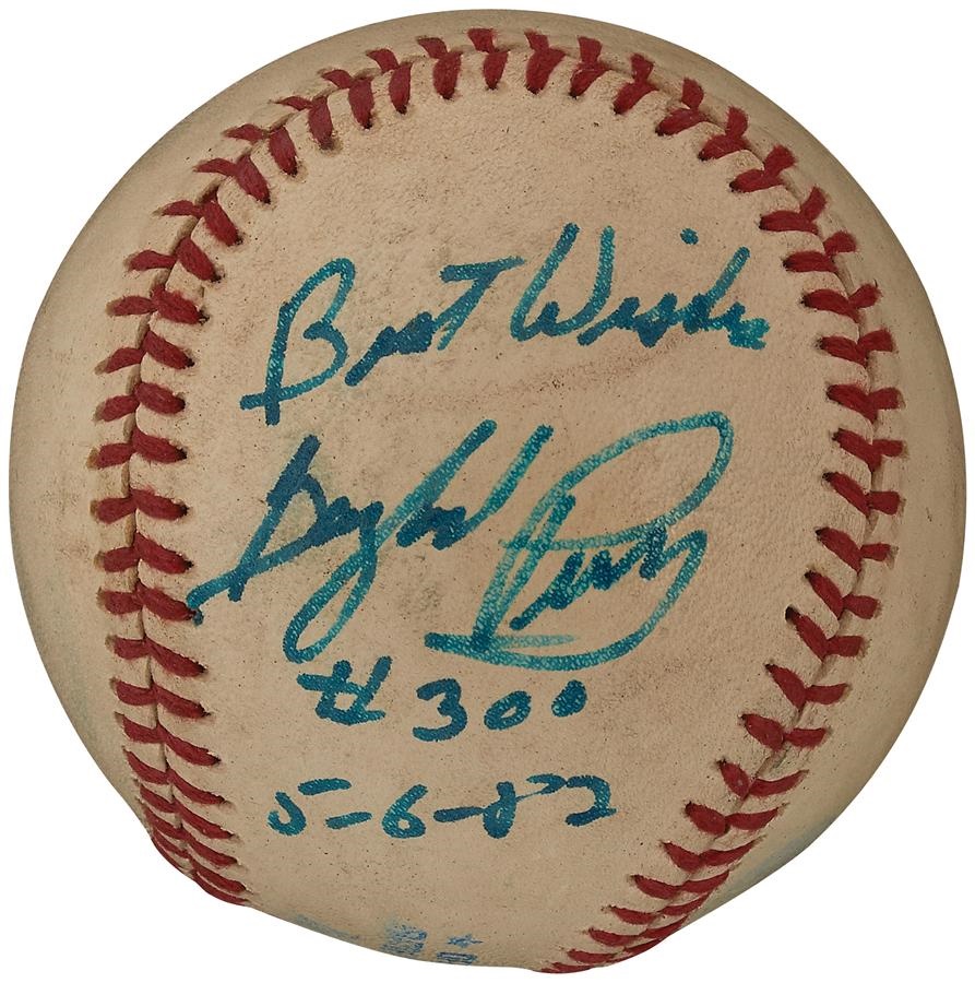 - Gaylord Perry 300th Win Game Used Baseball