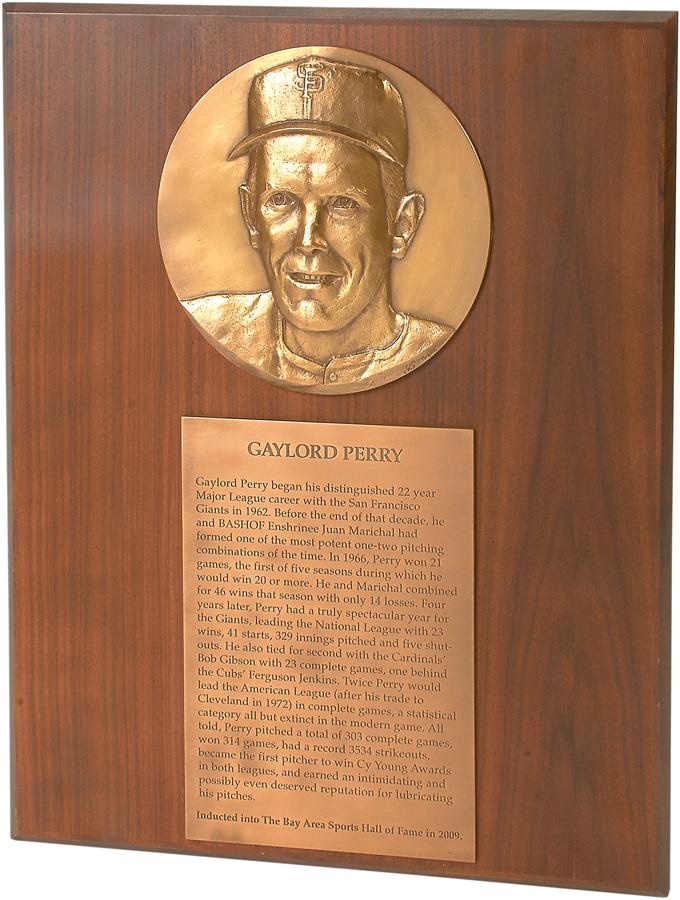 - Gaylord Perry San Francisco Bay Area Sports Hall of Fame Plaque