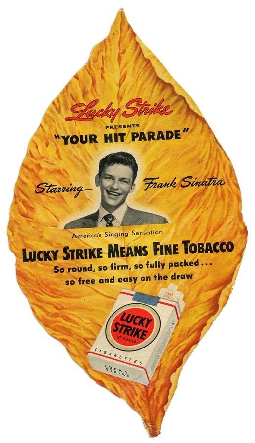 - 1940s Frank Sinatra Lucky Strike Fan for a Fan