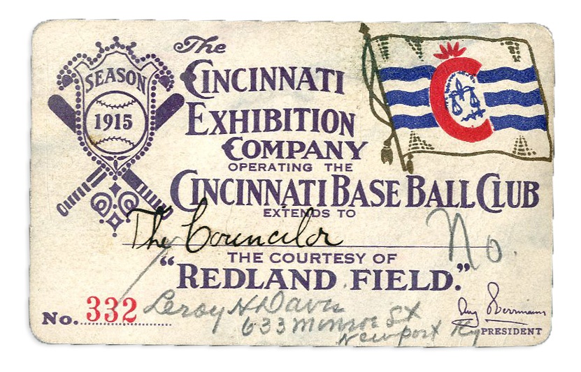 - 1915 Redland Field Season Pass
