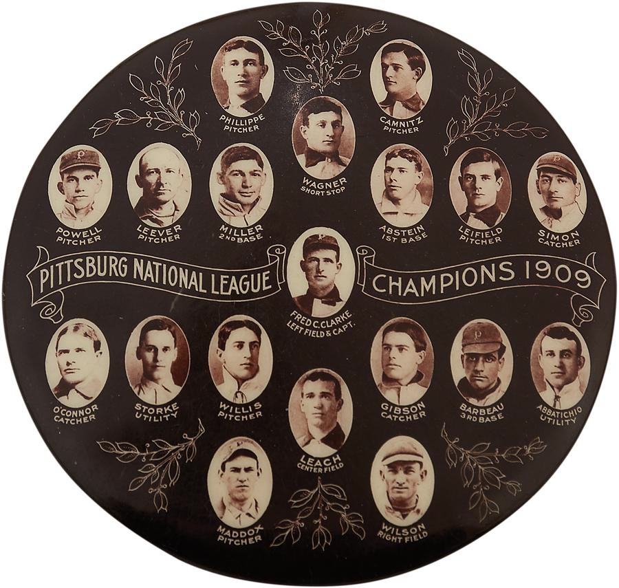 - 1909 Pittsburgh Pirates National League Champions Celluloid Mirror