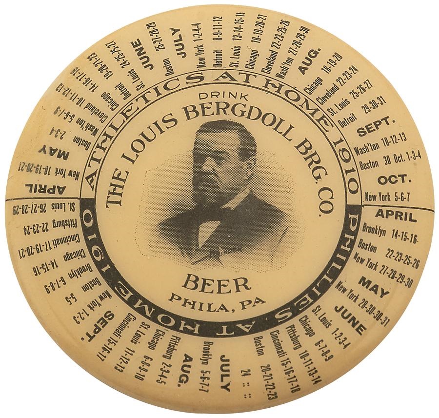 - 1910 Philadelphia A's & Phillies Schedule Mirror