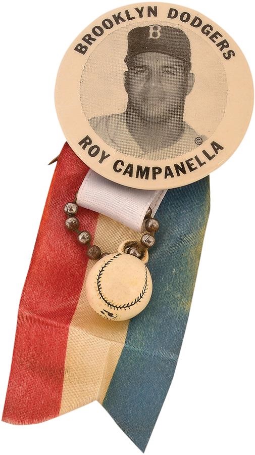 Tickets, Publications & Pins - Rare Roy Campanella PM10 Pin