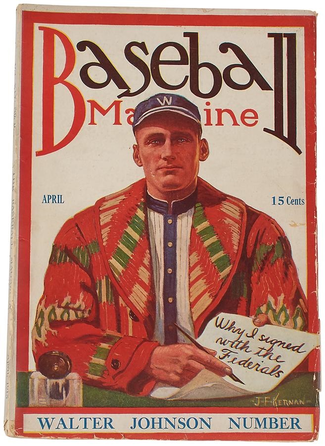 Baseball Magazine Collection - "Walter Johnson Number" April 1915 Baseball Magazine