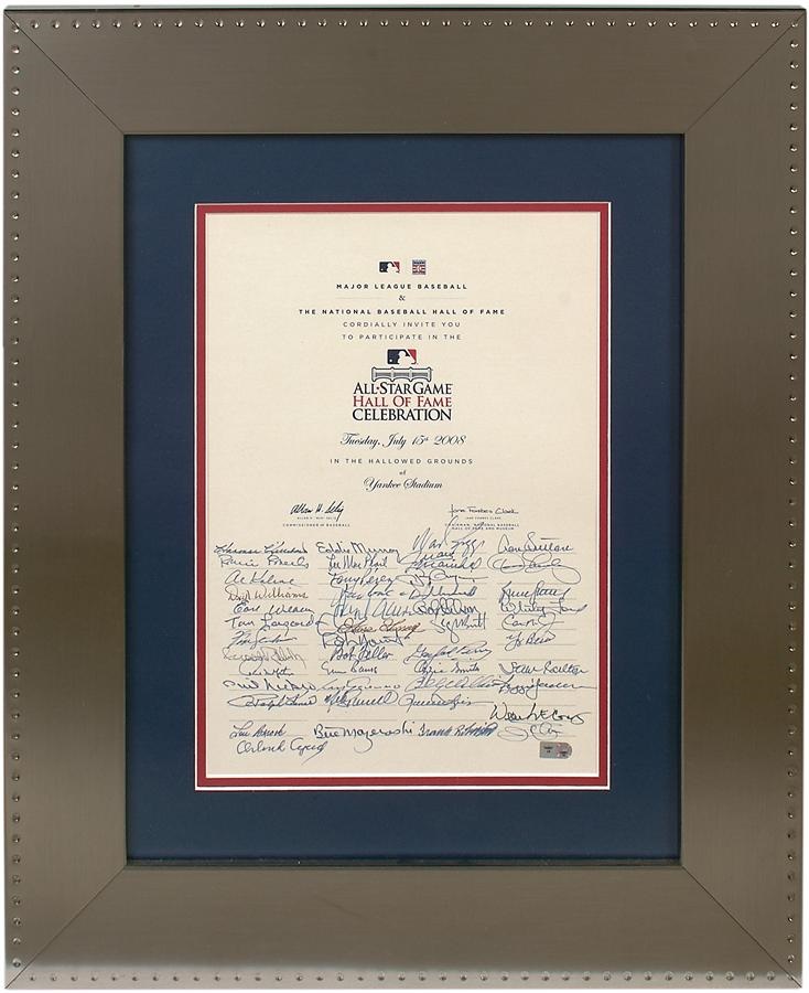 - 2008 All-Star Game Hall of Famers Signed Certificate