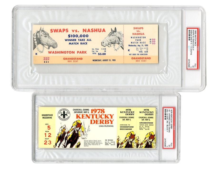 - Swaps-Nashua & 1978 Kentucky Derby Unused Tickets (2)
