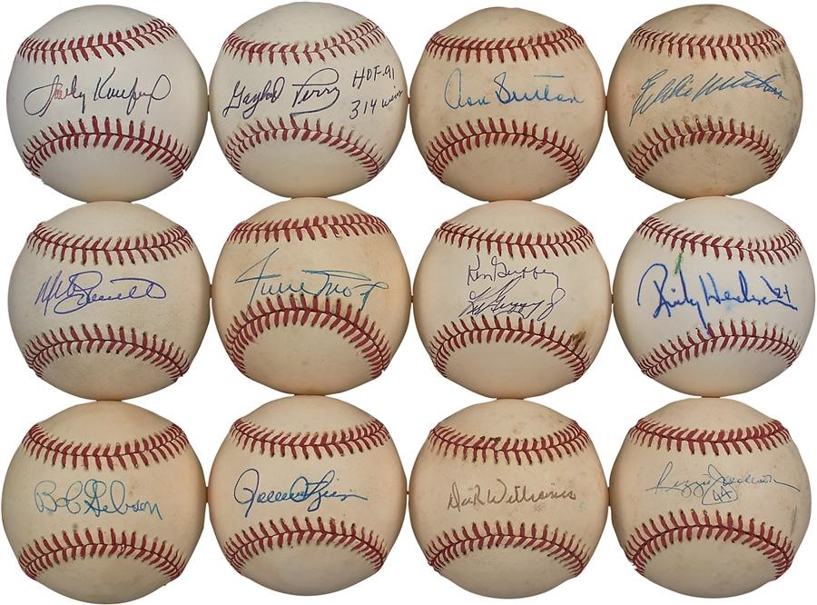 - Collection of Single Signed Baseballs From Gaylord Perry's Collection (66 different)