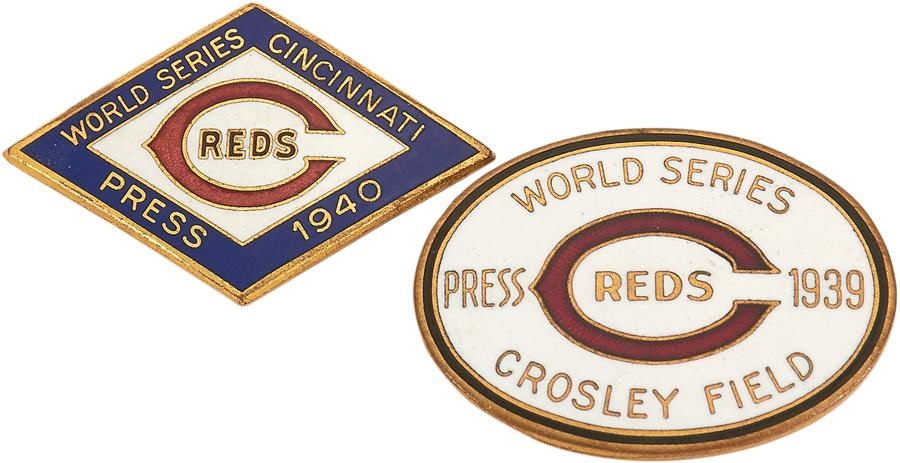 - 1939 and 1940 Cincinnati Reds World Series Press Pins