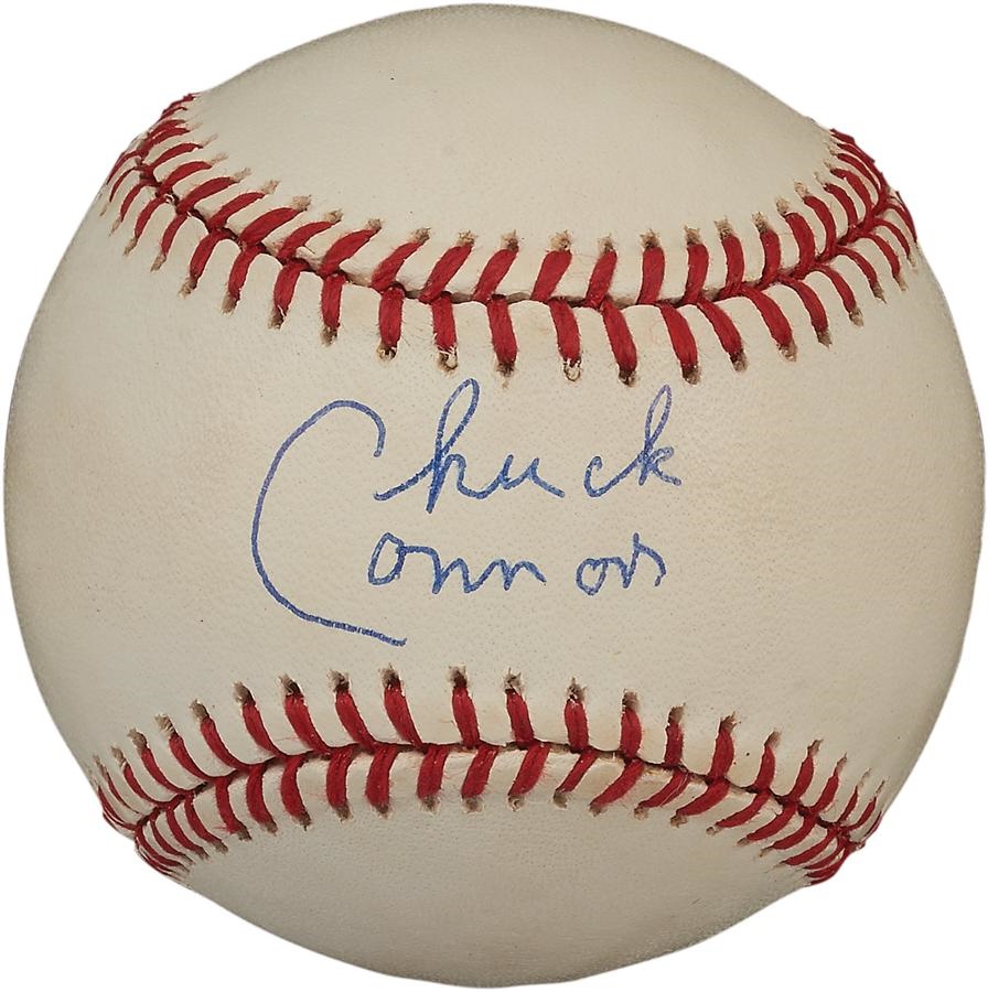 - Chuck Connors Single Signed Baseball