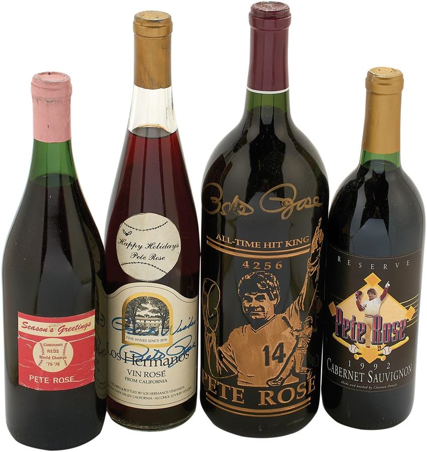 - Pete Rose Special Wine Bottles (4)