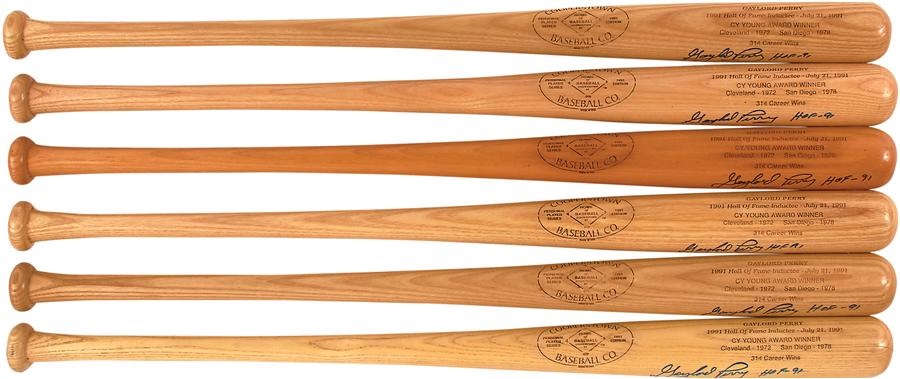 - Gaylord Perry Signed Cooperstown Bat Company Bats (19)