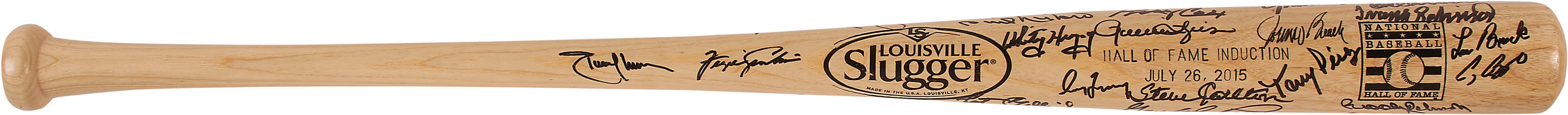 - 2015 Baseball Hall of Fame Induction Signed Bat