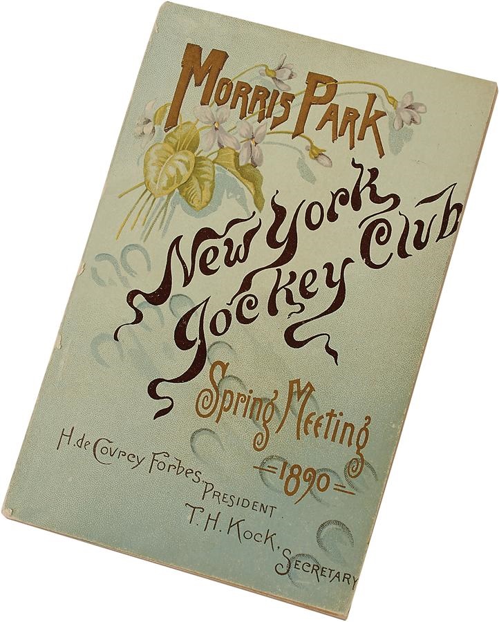Horse Racing - 1890 Morris Park NY Jockey Club Condition Book