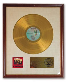 The Doors - The Doors Gold White Matte Record Award