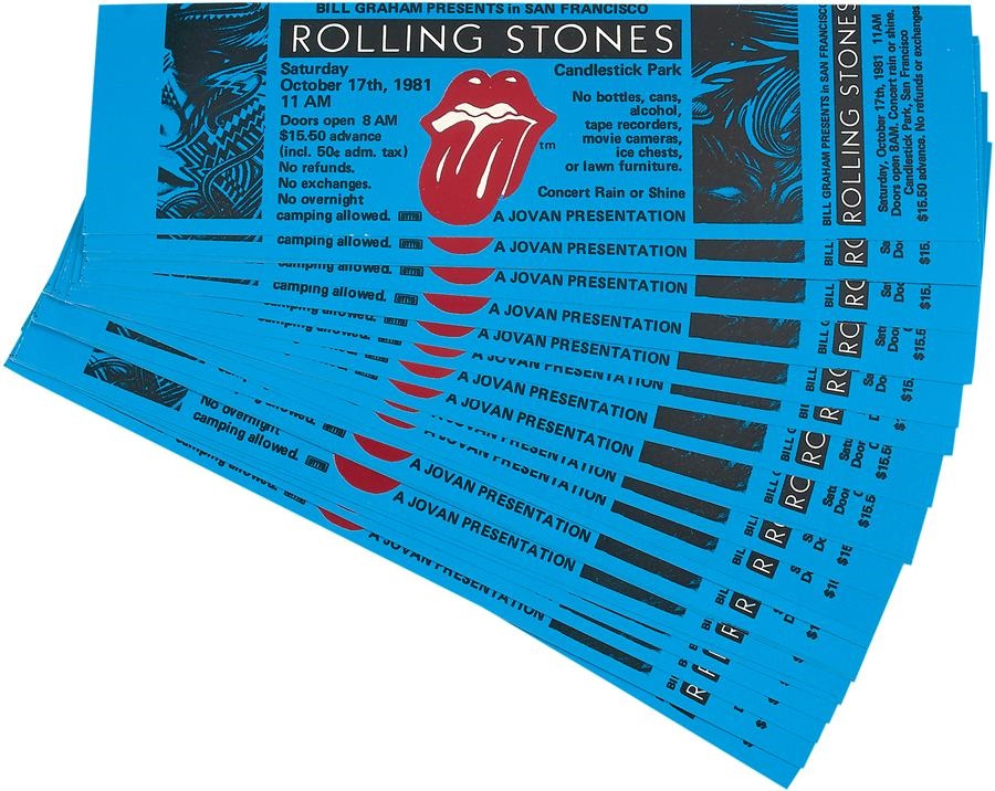 Rock 'N' Roll - 1981 Rolling Stones Unused Tickets (25)