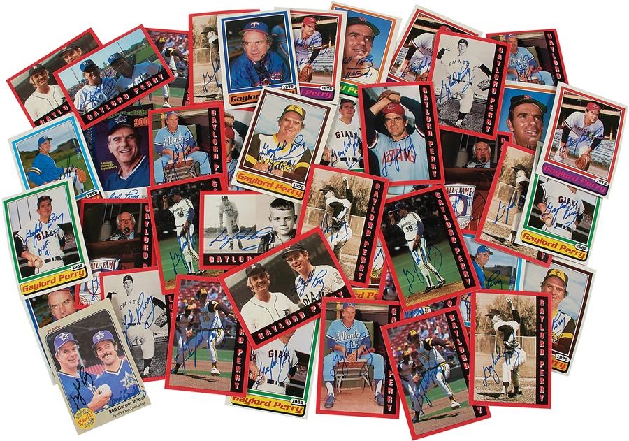 - Gaylord Perry Signed Baseball Card Collection (1,600+)