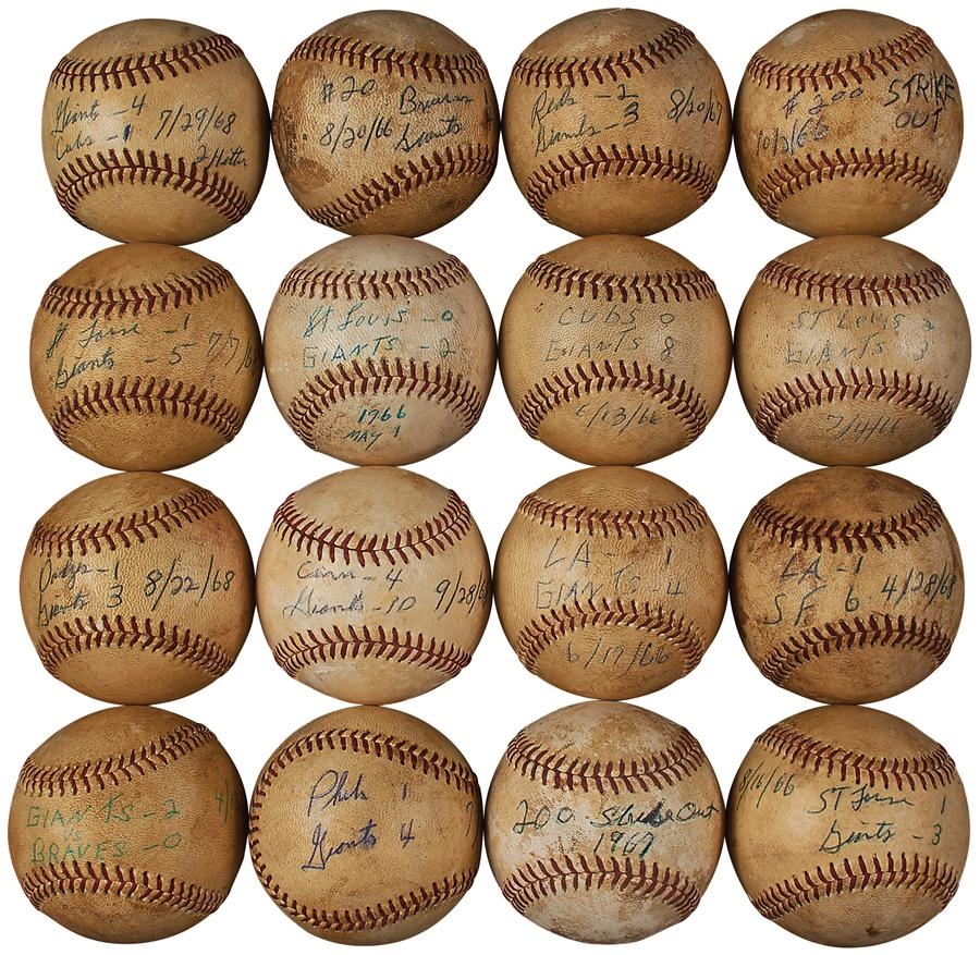 - 1966-71 Gaylord Perry San Francisco Giants Win and Strikeout Baseballs (61)