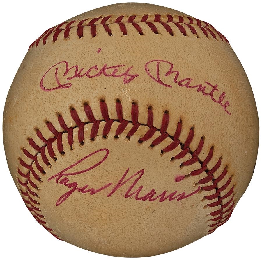 - Incredible 1961 Roger Maris & Mickey Mantle Signed Baseball