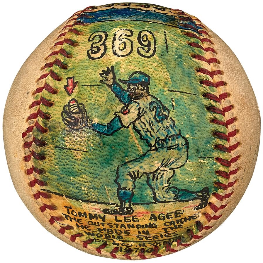 - 1969 New York Mets Hand-Painted Baseball by George Sosnak