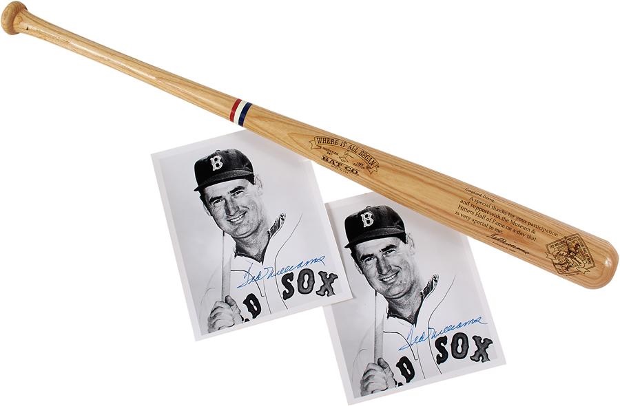 - Ted Williams Signed Photos and Bat Presented to Gaylord Perry (3)