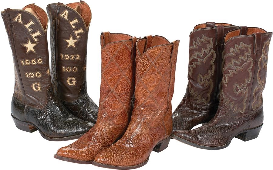 - Gaylord Perry's Alligator Skin Cowboy Boots (3 Pairs)