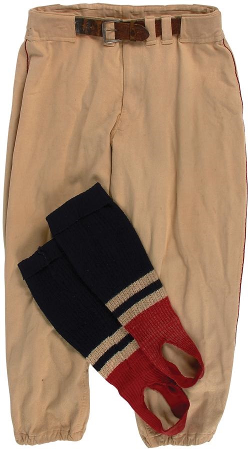 - Circa 1946 Rudy York Game Worn Red Sox Pants, Belt & Stirrups