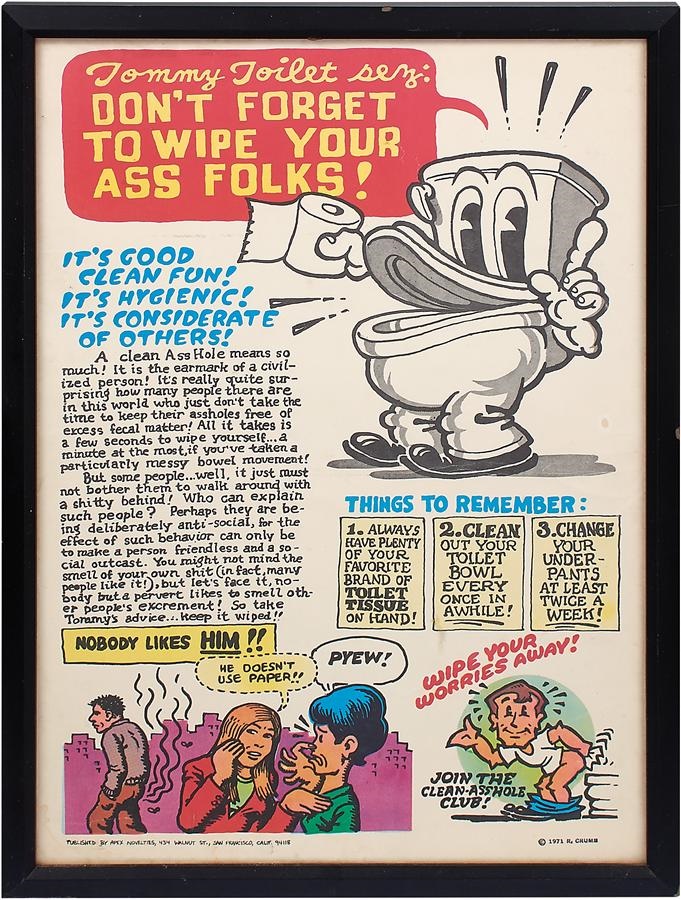 - 1971 Tommy Toilet Poster by Robert Crumb