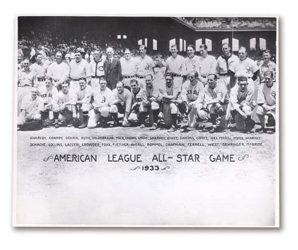 1933 American League All-Star Team Photograph by Brace (8x10”)