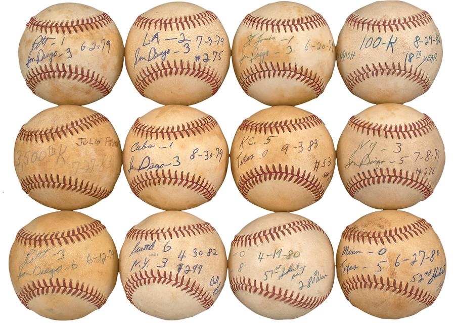 - 1979-83 Gaylord Perry Win and Strikeout Baseballs (23)