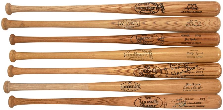 - Game Used, Game Issued and Store Model Bat Collection (18)