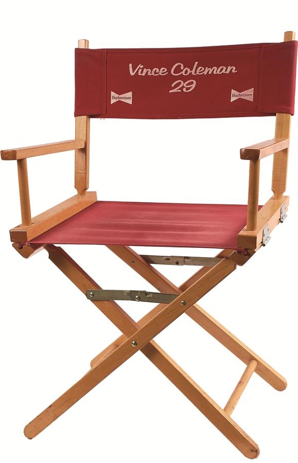 - 1985 Vince Coleman St. Louis Cardinals Locker Room Chair (Photo-Matched)