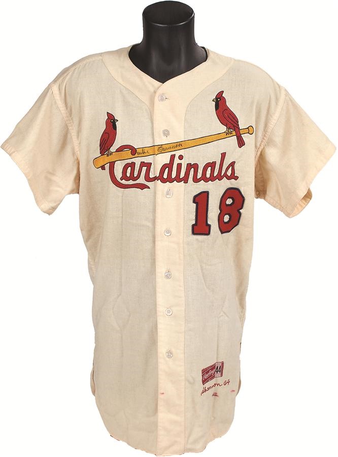 - 1964 Mike Shannon St. Louis Cardinals Game Worn Jersey