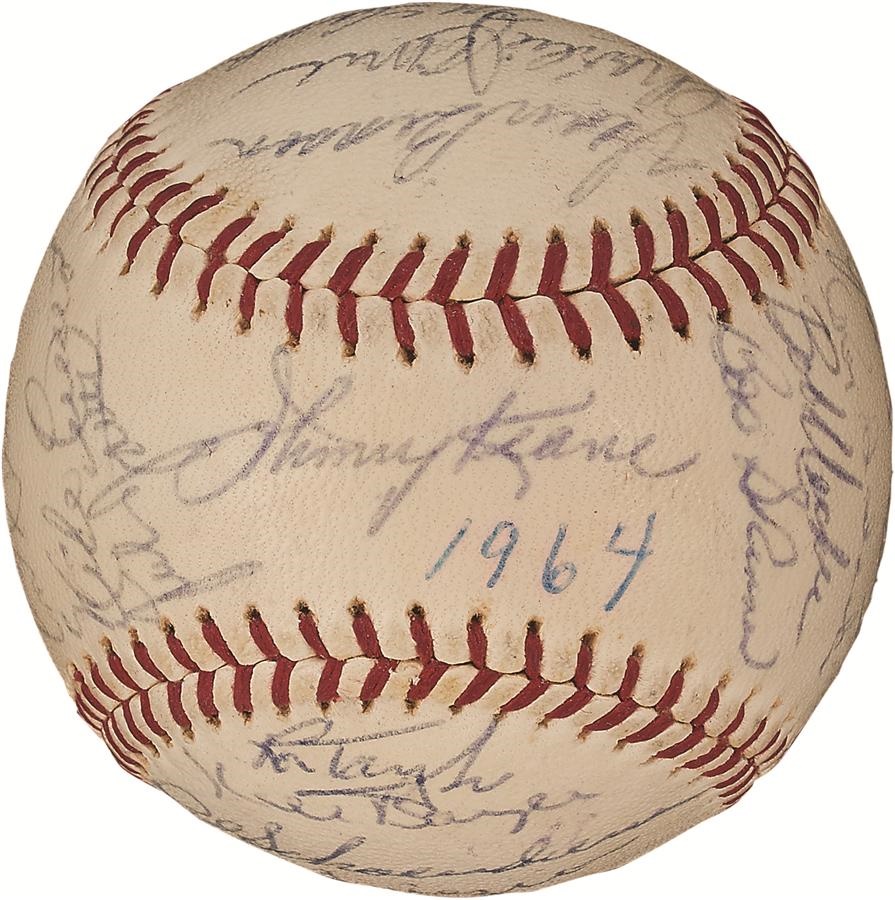 - 1964 St. Louis Cardinals World Champions Team Signed Baseball (PSA/DNA)