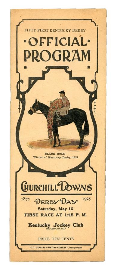 - 1925 Kentucky Derby Program from Churchill Downs