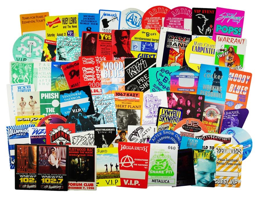 Rock 'N' Roll - 1980s-90s Huge Rock Concert Backstage Passes Collection from Otto (450+)